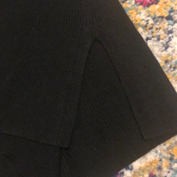 Uniqlo ribbed sweater knit dress black S - Picture 5 of 6